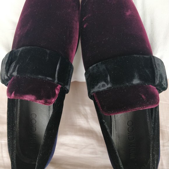 Jimmy Choo John velvet strap gradient loafer shoe main image 4